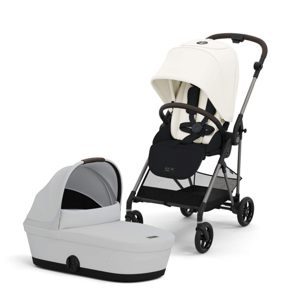 CYBEX Gold Melio - Canvas White/Fog Grey 2in1